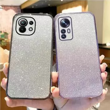 Чехол-держатель с блестящим покрытием Mi13 для Xiaomi Mi 13 12 11 Lite 12t 11t Pro Mi12t 11 14pro 14 nd, чехол Mi13 Lite Mi 13 синий