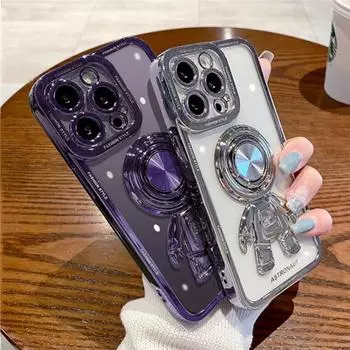 Чехол-держатель с кольцом астронавта для Iphone 14 13 12 11 Pro Max Xr Xs Max 14 Plus противоударный кронштейн-бампер задняя крышка For iPhone 11 Pro