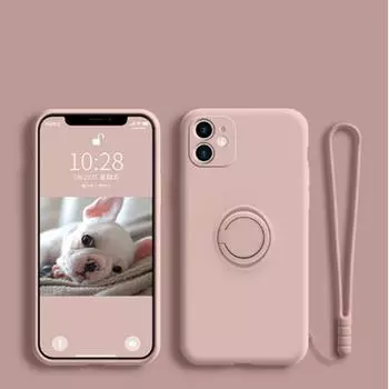 Чехол-держатель с магнитным кольцом для телефона iPhone 15 14 13 12 Mini 11 Pro XS Max XR X SE 8 7 Plus, мягкий силиконовый чехол L05 For iPhone 12