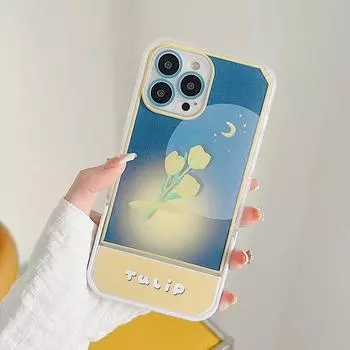 Чехол-держатель с невидимой подставкой для iPhone 11, чехол для iPhone 13, 14, 12 Pro Max XR X XS Max 7, 8 Plus, 6S SE, цветной чехол с мультяшным цветком For iPhone 12Pro Max