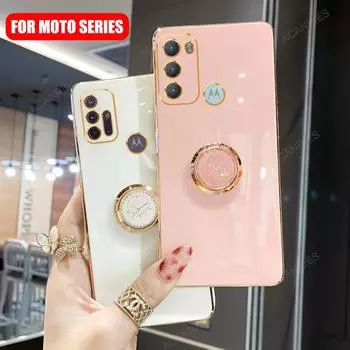 Чехол-держатель с покрытием для Motorola Moto G60 G30 G20 G10 G50 5G G22 G32 G52 G13 G23 G53 G73, силиконовый чехол-подставка Moto G60