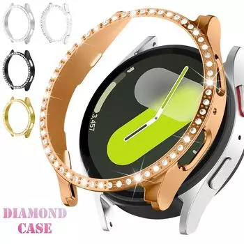 Чехол Diamond для Samsung Galaxy Watch 7 44 мм 40 мм, аксессуары, жесткий поликарбонатный полый всесторонний бампер, чехол для Galaxy Watch 7 для женщин Galaxy watch 7 40mm чистый