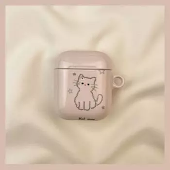 Чехол для Airpod3 для Apple Pro Чехол для наушников Второе поколение Беспроводной Bluetooth 1 Третье поколение Aipods2 Поколение Airpodpro Четвертое поколение 5 AirPods 3 Pink cartoon star Cat single shell