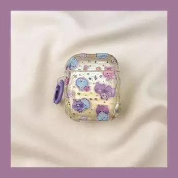 Чехол для Airpod3 для Apple Pro Чехол для наушников Второе поколение Беспроводной Bluetooth Третье поколение Aipods2 Поколение Airpodpro Четвертое поколение 5 AirPods 4 [Cartoon stars zombie rabbit] send Hook