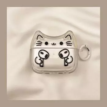 Чехол для Airpod3 для Apple Pro Чехол для наушников Второе поколение Беспроводной Bluetooth Третье поколение Aipods2 Поколение Airpodpro Четвертое поколение 5 AirPods 3 [Cat with Headset in Hand] Send Hook