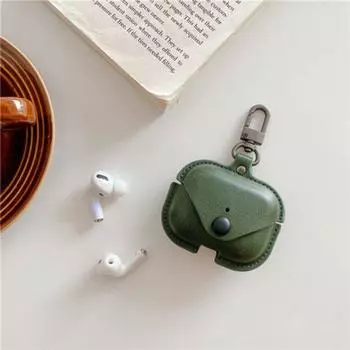 Чехол для AirPods Pro2 поколения Кожаный чехол для наушников Защитный чехол для AirPods3 поколения Мягкий Хуацянбэй Поколение Pro Простой Интегрированный Airpods Pro Green