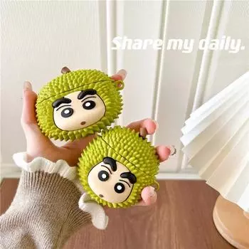 Чехол для Airpods Pro 2-го поколения, милый 3D-мультяшный чехол Durian Boy для Airpods 1/2, мягкий силиконовый чехол для наушников для мальчиков for airpods 1 2