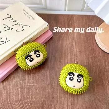 Чехол для Airpods Pro 2-го поколения, милый мультяшный чехол Durian Boy для Airpods 1/2, мягкий силиконовый чехол для наушников для мальчиков for Airpods 1or 2