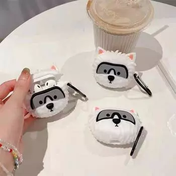 Чехол для Airpods Pro с изображением собаки из белого стекла с 3D-принтом «Громит», защитный силиконовый чехол для наушников Bluetooth для Airpods Pro 2 for airpods 1 2