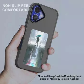 Чехол для экрана NFC Smart Ink для iPhone 16 Pro Max — проекция четырех цветов своими руками 16 Pro серый