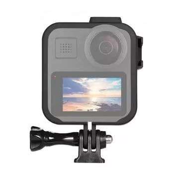 Чехол для экшн-камеры, пластиковая защитная рамка, клетка для видеоблога с двойными креплениями для холодной обуви, совместимая со спортивной камерой GoPro Max чёрный