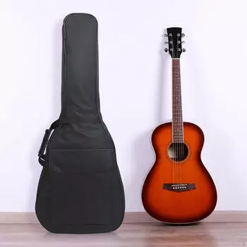 Чехол для акустической гитары 41 дюйм, большой передний карман, двойной плечевой ремень, классика кофейный