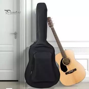 Чехол для акустической гитары Folk 40/41 дюймов, утолщенный чехол для электрогитары с застежкой-молнией и двумя отделениями, сумка для электробас-гитары чёрный