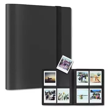 Чехол для альбома BOLSO Instax Polaroid Storage Большая емкость Стильный тонкий файл Instax Book 160 (Черные листы)