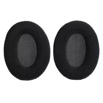 Чехол для амбушюра из искусственной кожи, мягкие бархатные амбушюры, сменные амбушюры для Kingston HSCD KHX-HSCP HyperX Cloud II 2 Velvet cloth чёрный