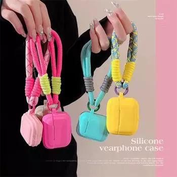 Чехол для Apple AirPods 1 2 Pro 3-го поколения, симпатичный чехол с ремешком, мягкий чехол Fundas Earpods для AirPods Pro 2, силиконовый чехол Airpods Pro 2 зелёный
