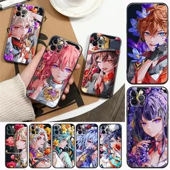 Чехол для Apple Anime Genshin Impact Flower Game для iPhone 11 12 13 mini Pro Max XS X XR 7 8 6 plus SE 2020, мягкий силиконовый чехол iPhone 5 5S SE