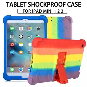 Чехол для Apple iPad mini 1 2 3 Funda Stand, мягкий силиконовый чехол iPad mini1 mini2 MINI3, безопасный противоударный защитный чехол для планшета красный