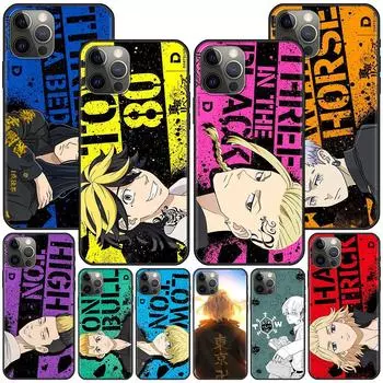 Чехол для Apple Iphone 11 13 12 Mini 14 Pro Max Xr 7 8 +Se 2020 Xs 6 6s Plus 5s черный силиконовый чехол для телефона аниме Токио Мстители iPhone 5 5s SE