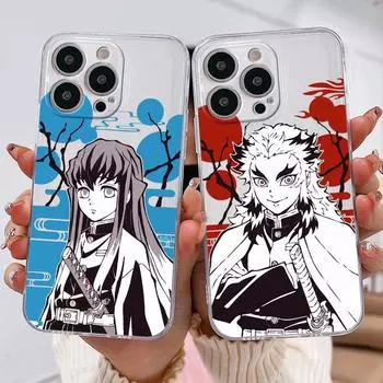 Чехол для Apple Iphone 13 Pro Se X Xs 8 14 Plus 7 6s 11 Pro Max Xr 12, мини-сумка, силиконовый чехол, японское аниме, Kurama Demon Slayer iPhone XS Max