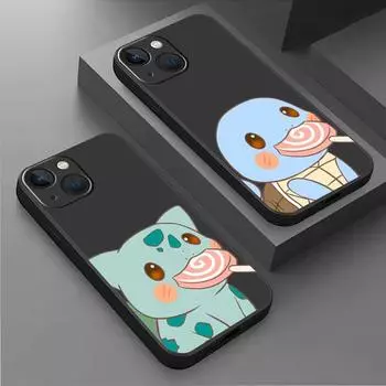 Чехол для Apple iPhone 14 13 11 12 Pro 7 XR X XS Max 8 Plus 6 6S SE 2022 13Pro черный мягкий телефон Funda Pikachu Pokemon iPhone 14 Pro Max