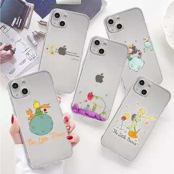 Чехол для Apple iPhone 14 13 Pro Max 11 12 Mini SE 7 8 Plus X XS XR 6 6S Прозрачный силиконовый чехол из ТПУ для телефона с рисунком «Маленький принц» iPhone 6 6S Plus
