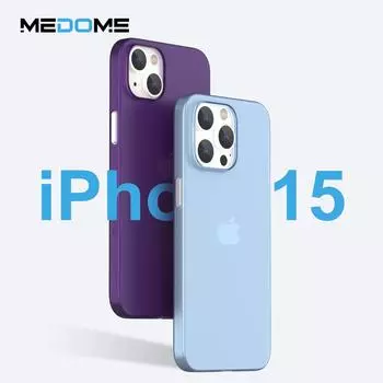 Чехол для Apple iPhone 15: Ультратонкий полипропиленовый чехол с большим отверстием для iPhone 14/13/12 Pro Max, матовый дизайн. iPhone 7P/8P прозрачный черный