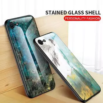 Чехол для Apple iPhone 6 6S 7 8 Plus 5 5S SE XS Max, чехол из мраморного закаленного стекла, задняя крышка для чехла Infinix, чехол For iPhone 6