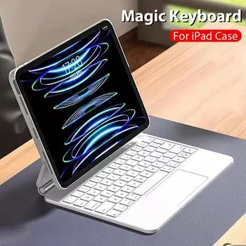 Чехол для Apple Magic Keyboard iPad Air 4 5 iPad Pro 11 12,9, чехол для iPad 10-го поколения, чехол с плавающей клавиатурой и трекпадом Pro 11 2018 - 2022 белый