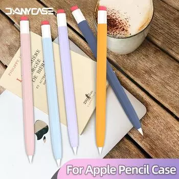 Чехол для Apple Pencil 1 2, двухцветный мягкий силиконовый защитный чехол 1-го и 2-го поколения для iPad Pencil Skin для Apple Pencil Case