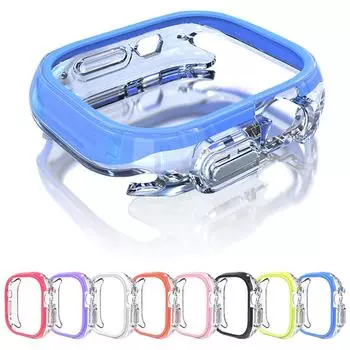 Чехол для Apple Watch Ultra 2, 49 мм, 41 мм, 45 мм, силиконовый чехол, защитный бампер, резиновый бампер iWatch Series 9, 8, 7, 6, 5, 4 SE, 44 мм, 40 мм 49mm белый