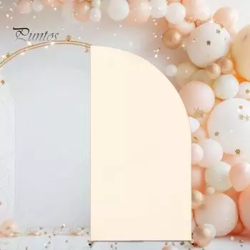 Чехол для арки в виде полумесяца, чехол для свадебного фона, чехол для подставки, эластичная тканевая арка для фона, чехол для 6-футовой арки в виде полумесяца, помолвка, детский душ белый