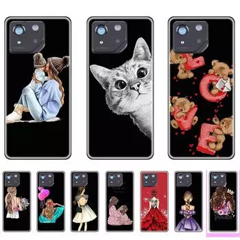 Чехол для Asus ROG 8 Черный Чехол на ROG8 6,78 дюймов Силиконовый Симпатичный ударопрочный Полная защита бампера Противоскользящий ROG8-Style 1