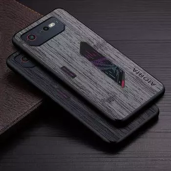Чехол для Asus ROG Phone 6 7 8 pro, кожаный чехол с узором из бамбукового дерева, роскошный чехол для Asus ROG Phone 6, чехол asus phone 6 циан