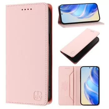 Чехол для Asus Zenfone 11 12 Ultra Rdg Phone 8 9 Pro Flip Cover TPU Silicone Bumper PU Leather Wallet Case Asus Zenfone 11 Ultra розовый