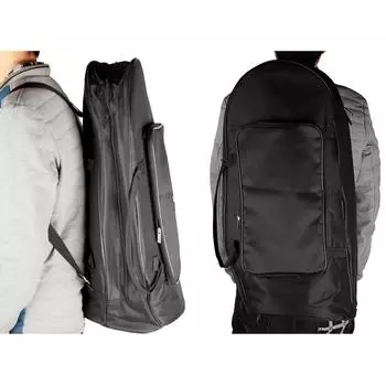 Чехол для эуфониума из высококачественной ткани с абразивным покрытием, футляр для баритона с ремнями, большая емкость, духовой инструмент из латуни чёрный