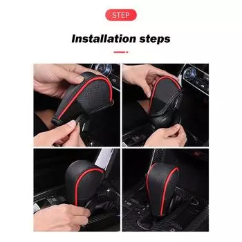 Чехол для автоматического переключения передач, чехол для ручного тормоза, универсальный чехол из искусственной кожи для автоматической ручки переключения передач, защитное украшение для автомобильного рычага переключения передач