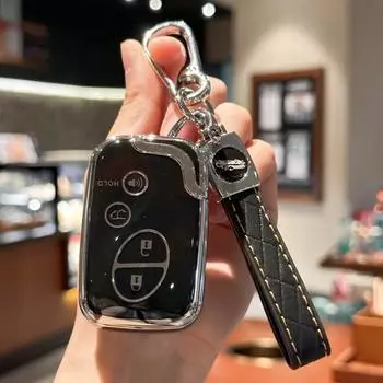 Чехол для автомобильного брелока с брелком из искусственной кожи для Lexus GX460 RX350 ES350 IS250 GX460 LX570 IS350 GS430 GS300 GS450h розовый