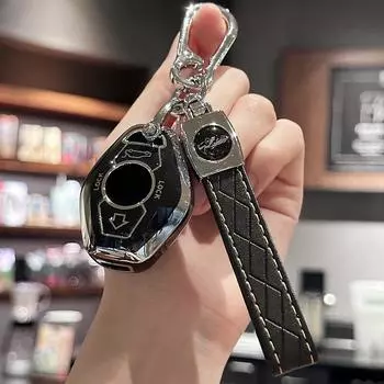 Чехол для автомобильного брелока с брелоком из искусственной кожи для BMW 3 5 7 серии M3 M5 M6 X3 X5 Z3 Z4 Z8 серии E E38 E39 E46 Z3/Z4 E83 E53 чёрный