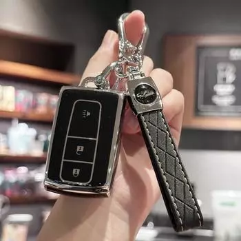 Чехол для автомобильного брелока с брелоком из искусственной кожи для Toyota Prius 2004 2005 2006 2007 2008 2009