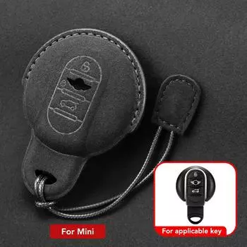 Чехол для автомобильного брелока с ремешком для ключей для BMW MINI COOPER S ONE JCW F54 F55 F56 F57 F60 CLUBMAN COUNTRYMAN чёрный