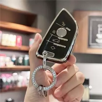 Чехол для автомобильного брелока со шнурком для BMW 2 5 6 7 серии X1 X2 X3 X5 X6 чёрный