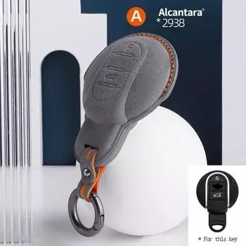 Чехол для автомобильного дистанционного ключа, чехол для ключей из алькантары, аксессуары для BMW Mini Cooper R56 ONE JCW F54 F55 F56 F60 R55 R57 R58 R59 R60