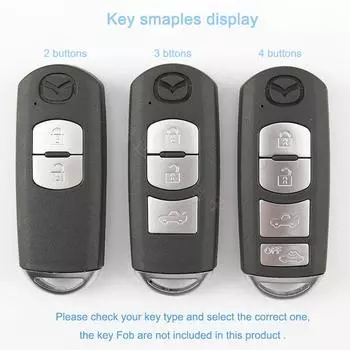 Чехол для автомобильного дистанционного ключа для Mazda 2 3 6 Atenza Axela Demio CX-5 CX5 CX-3 CX7 CX-9 2015 2016 2017 2018 2019 аксессуары 2 button Black