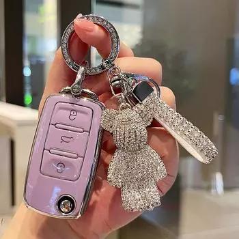 Чехол для автомобильного дистанционного ключа из ТПУ для VW Volkswagen Tiguan Golf 7 MK7 MK2 для SEAT Ateca Leon FR 2 Ibiza для Skoda Octavia A7