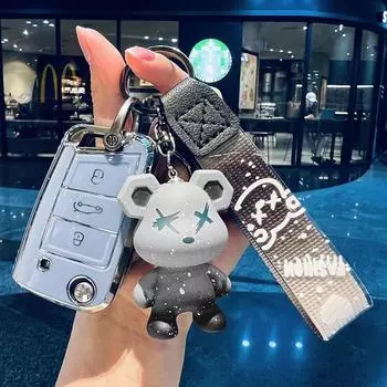 Чехол для автомобильного дистанционного ключа из ТПУ для VW Volkswagen Golf 7 Tiguan MK2 Passat SEAT Ateca Leon FR 2 Ibiza для Skoda Octavia A7