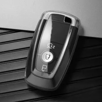 Чехол для автомобильного дистанционного ключа из ТПУ, чехол-брелок для Ford Edge Fusion Mustang Explorer F150 F250 F350 Ecosport, защитный держатель без ключа белый