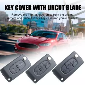 Чехол для автомобильного дистанционного ключа, противоударный, ударопрочный, простая установка, складной корпус для автомобильного ключа для 307/408/308/407 A