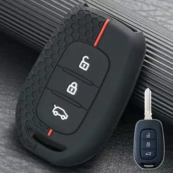 Чехол для автомобильного дистанционного ключа с 3 кнопками, защитный чехол для Renault Captur Megane Symbol Trafic Fluence Koleos Dacia 2021 2009 2010