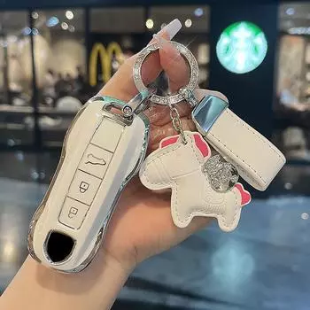 Чехол для автомобильного дистанционного ключа TPU, защитный чехол для брелока Porsche Panamera 718 911 970 981 992 Carrera Macan Boxster Cayman Cayenne